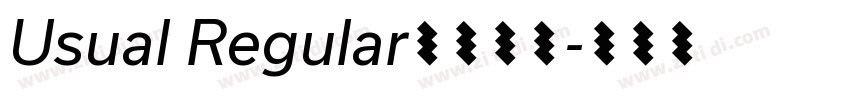 Usual Regular字体下载字体转换